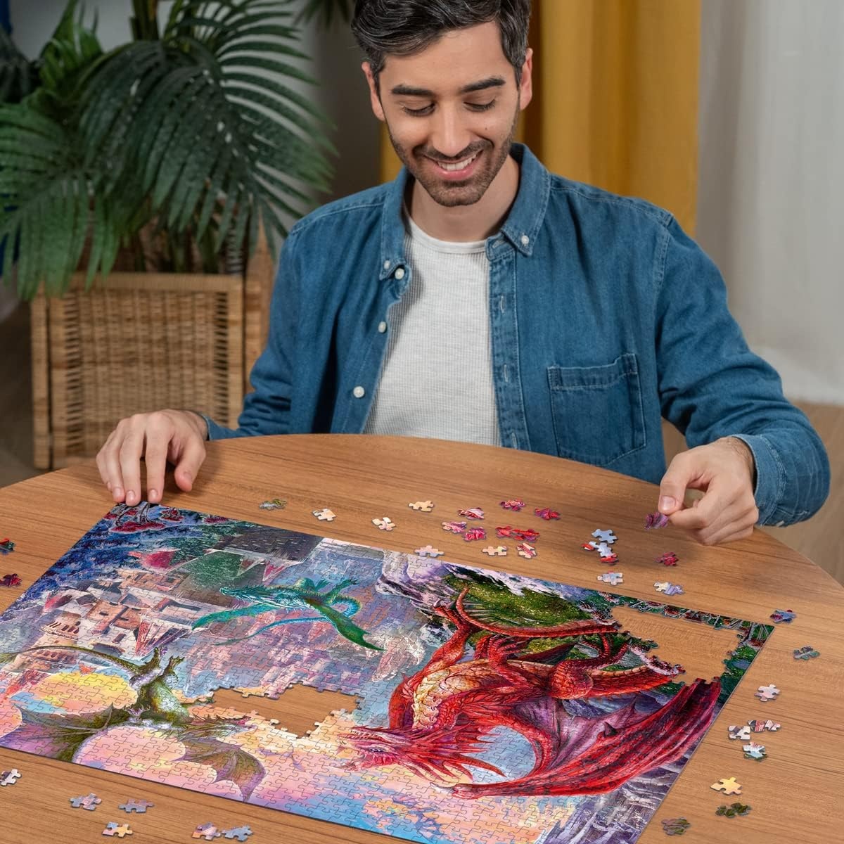image:imageRavensburger Puzzle 12000339 Einhorn und Drachen 2X 1000 Teile Puzzle fr Erwachsene und Kinder ab 14 Jahrenltere Version