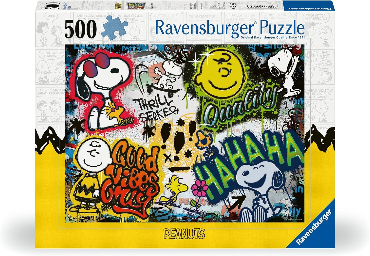 image:imageRavensburger Puzzle 12000389 Peanuts Graffiti 500 Teile Puzzle fr Erwachsene und Kinder ab 12 Jahren PeanutsPuzzleRetro