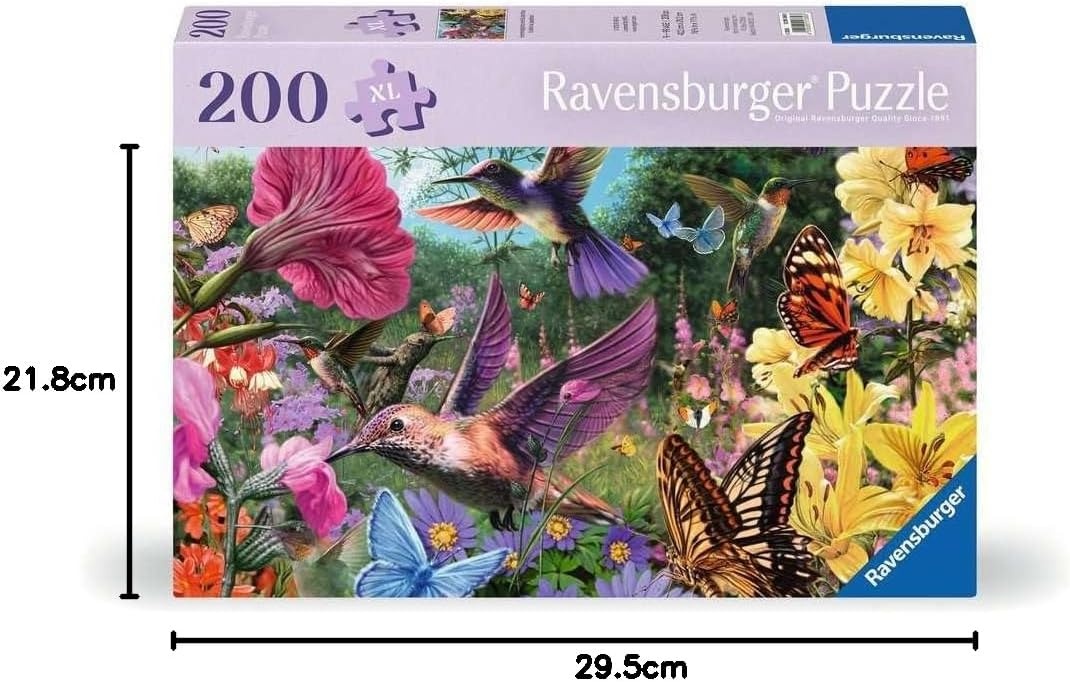 image:imageRavensburger Puzzle Kolibris und Schmetterlinge 200 groe PuzzleTeile