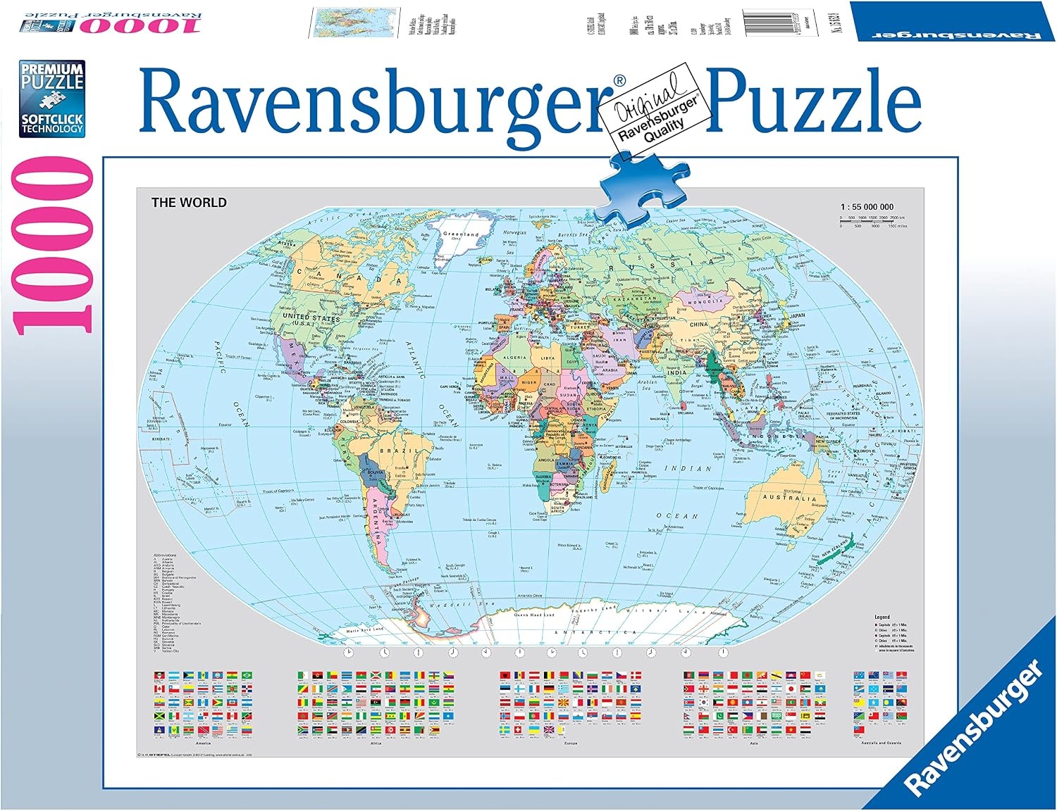 image:imageRavensburger Puzzle Politische Weltkarte 1000 Teile Puzzle fr ErwachseneRealistisch