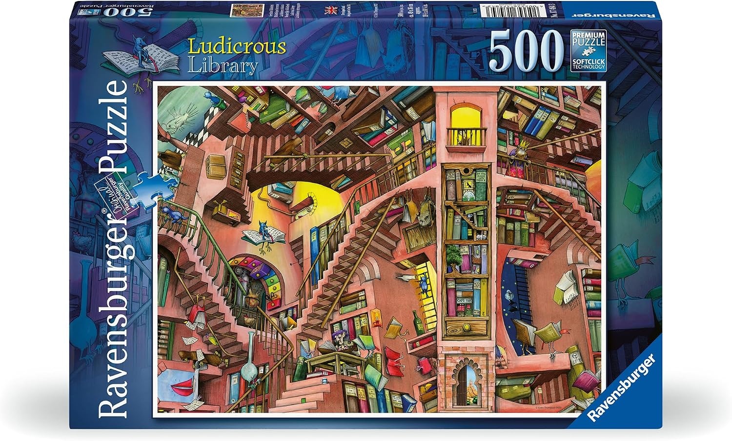 image:imageRavensburger Puzzle Verrckte Bibliothek 500 Teile Puzzle fr ErwachseneAntik