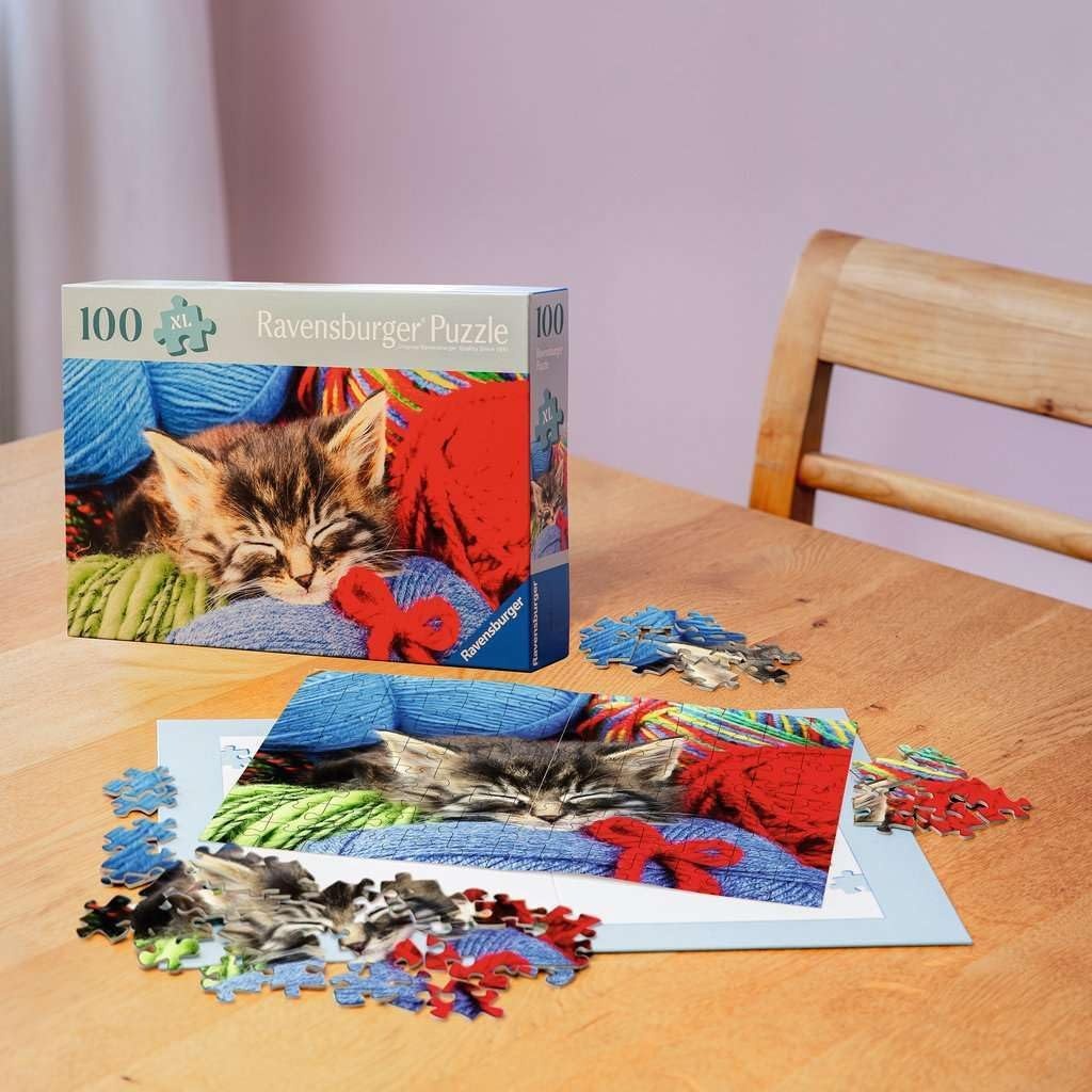 image:imageRavensburger Puzzle Wollktzchen 100 groe PuzzleTeile fr Senioren