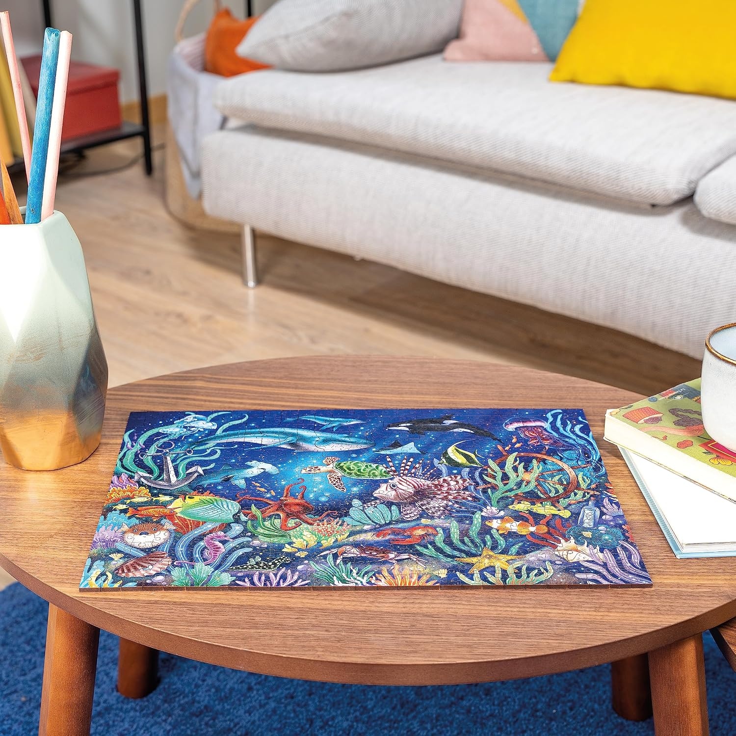 image:imageRavensburger Wooden Puzzle 17515 Unten im Meer 500 Teile Holzpuzzle fr Erwachsene und Kinder ab 14 Jahren mit stabilen individuellen Puzzleteilen und 40 kleinen Holzfiguren WhimsiesSingle