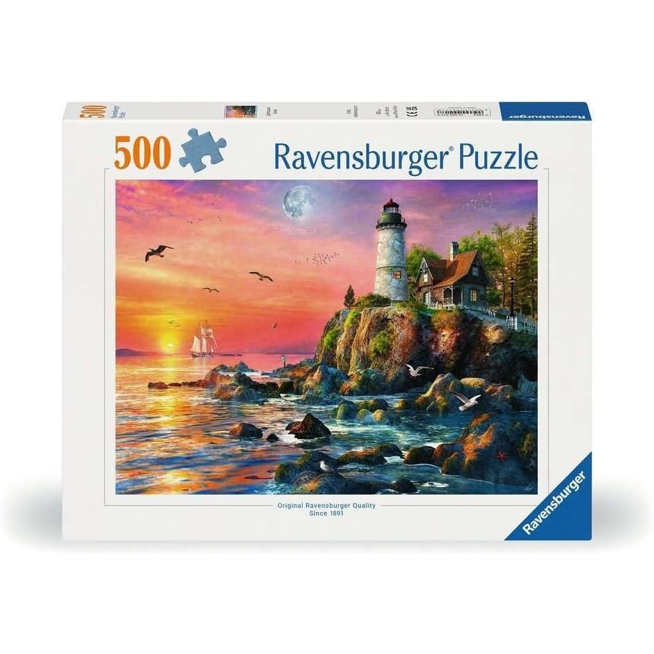 image:imageRavensburger Puzzle 12000217 Leuchtturm am Abend 500 Teile Puzzle fr Erwachsene und Kinder ab 12 JahrenModern