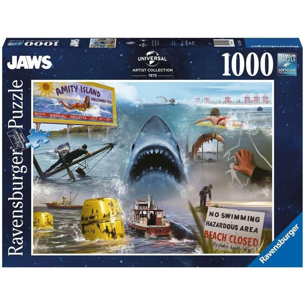 image:imageRavensburger Puzzle 12000277 Jaws 1000 Teile Puzzle fr Erwachsene und Kinder ab 14 JahrenKlassisch