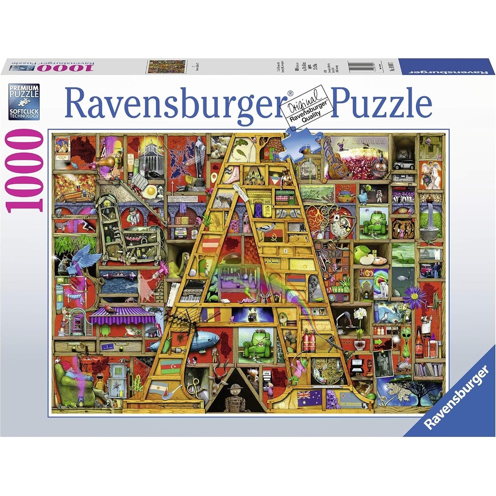 image:imageRavensburger Puzzle 12000333 Awsome Alphabet A 1000 Teile Puzzle fr Erwachsene und Kinder ab 14 JahrenRetro