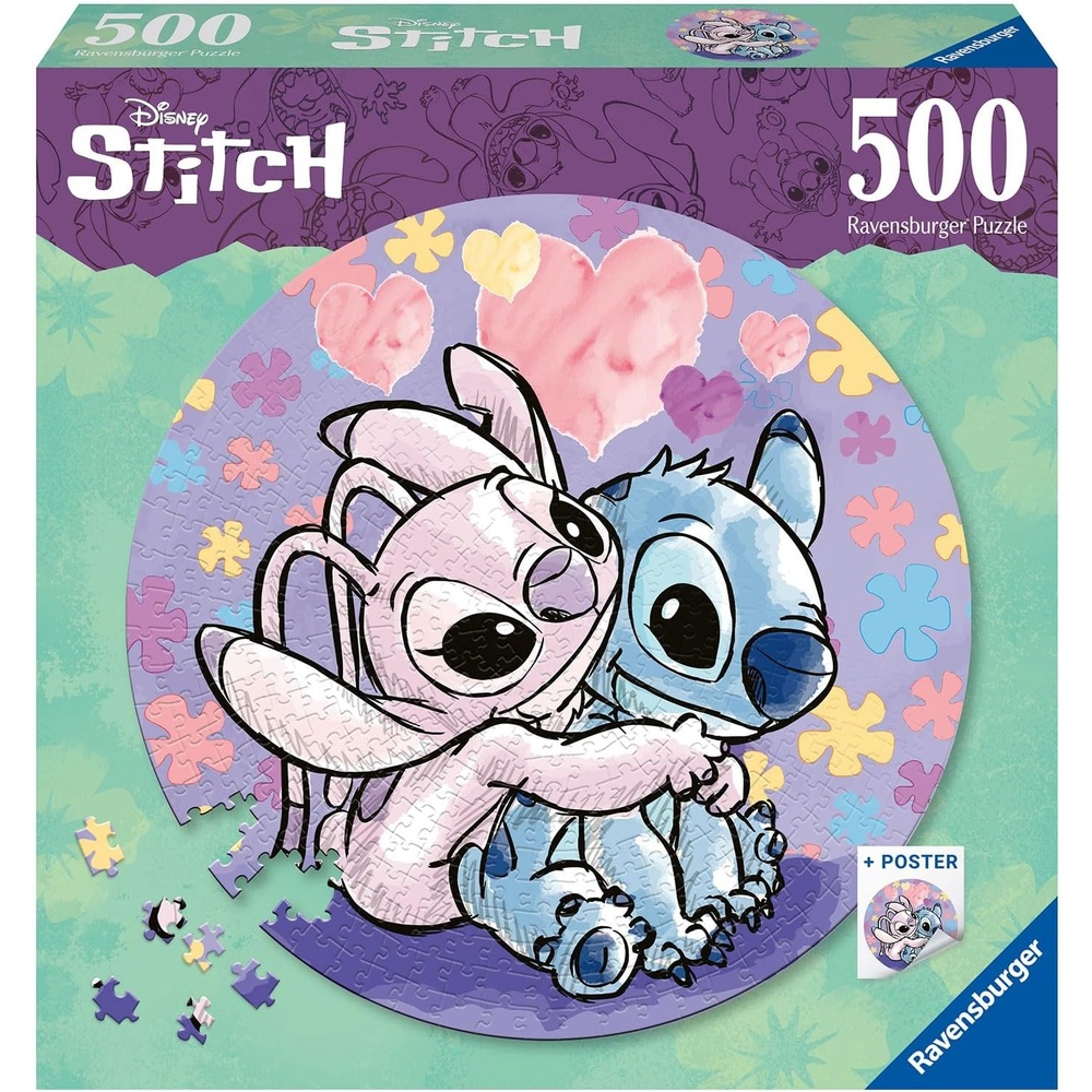 image:imageRavensburger Puzzle 17581 Stitch 500 Teile Rundpuzzle fr Erwachsene und Kinder ab 14 JahrenModern