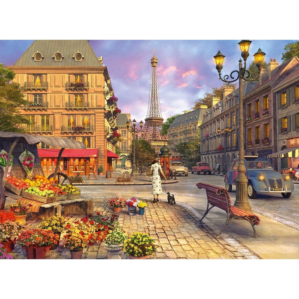 image:imageRavensburger Puzzle Abends in Paris 500 Teile Puzzle fr ErwachseneSpaziergang in Paris