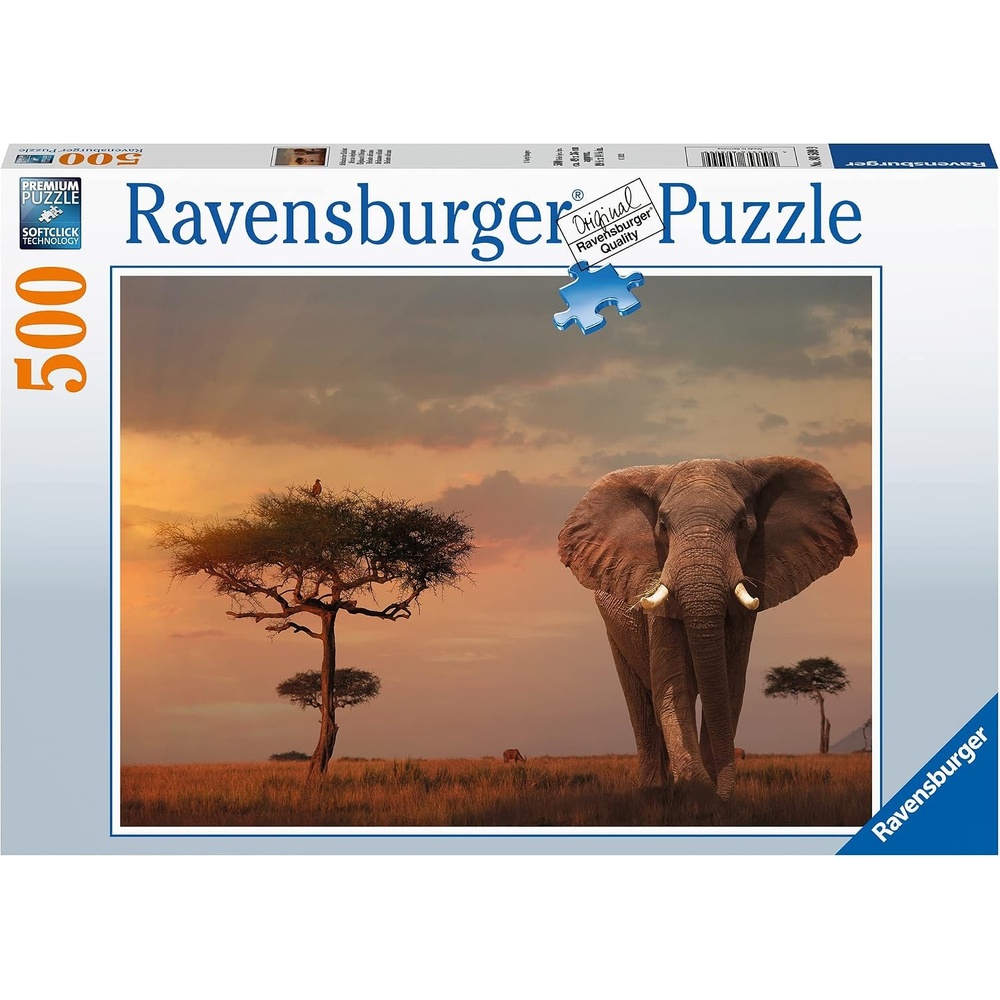 image:imageRavensburger Puzzle Afrikanischer Elefant 500 Teile Puzzle fr ErwachseneAntik