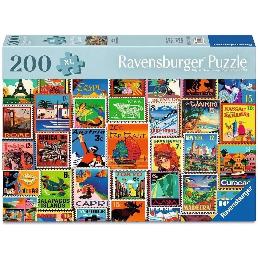 image:imageRavensburger Puzzle Briefmarken 200 groe PuzzleTeile fr SeniorenMehrfarbig