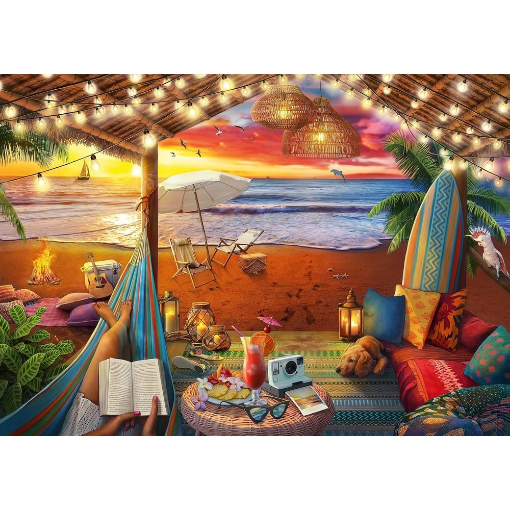 image:imageRavensburger Puzzle Pferd am Strand 500 Teile Puzzle fr ErwachseneSonnenuntergang am Strand