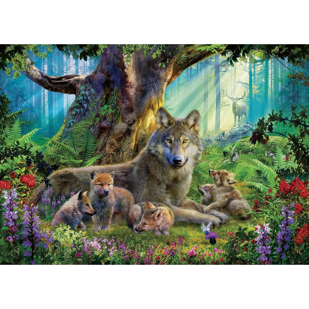 image:imageRavensburger Puzzle Zebras am Wasserloch 500 Teile Puzzle fr ErwachseneWlfe im Wald
