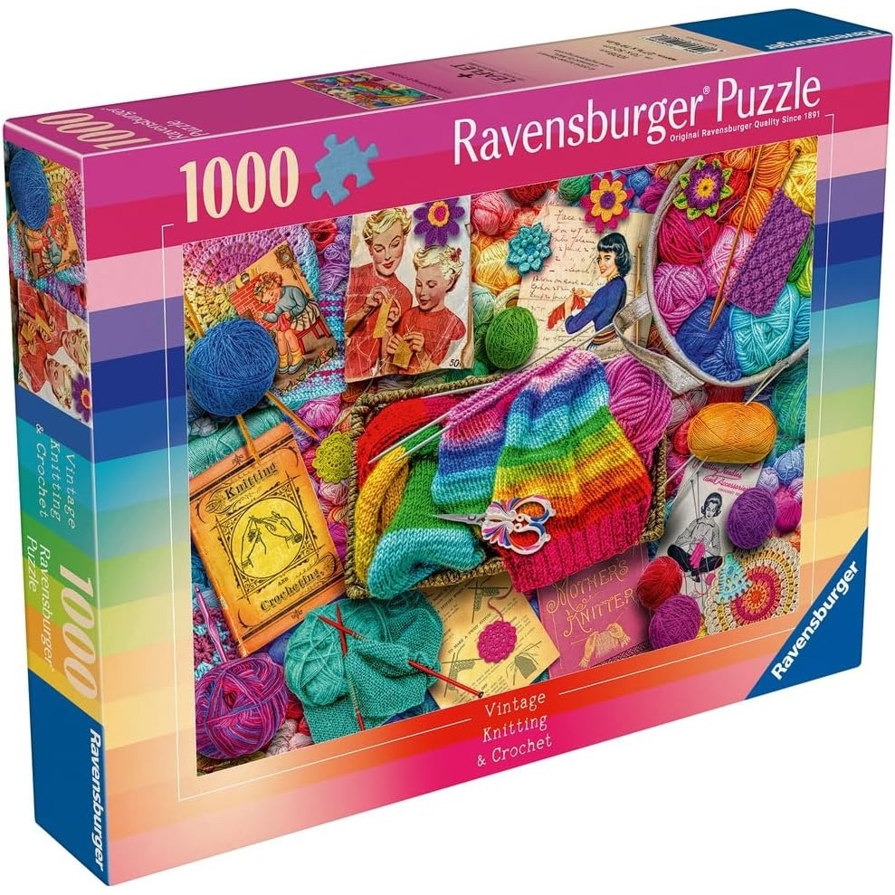 image:imageRavensburger Vintage Knitting amp Crochet 1000 Teile Puzzle fr Erwachsene und Kinder ab 12 JahrenModern