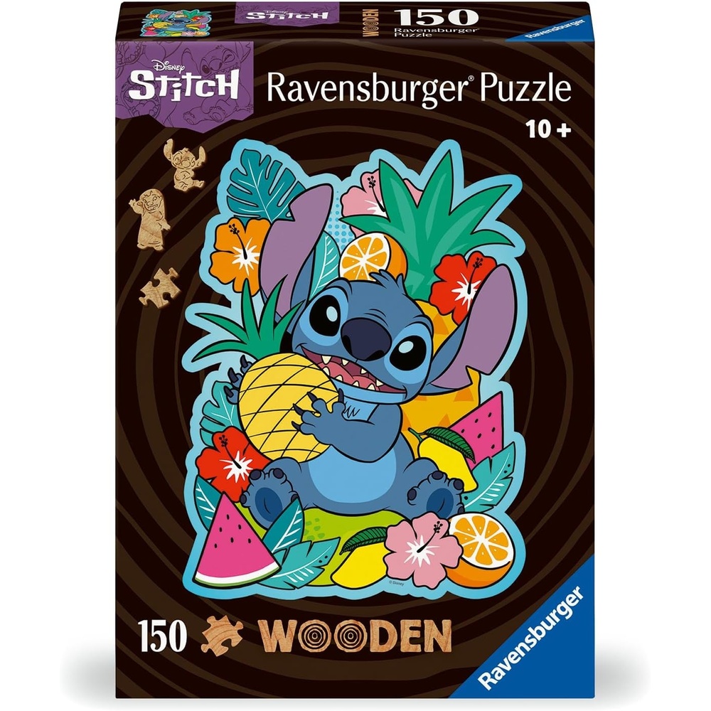 image:imageRavensburger WOODEN Puzzle 12000758 Disney Stitch 150 Teile KonturHolzpuzzle mit stabilen individuellen Puzzleteilen und 15 kleinen Holzfiguren Whimsies fr Erwachsene und Kinder ab 10 Jahren