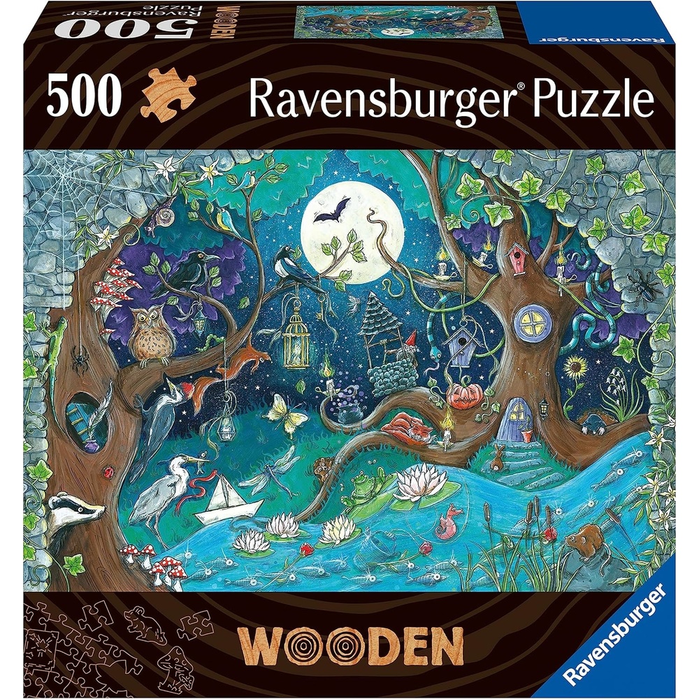 image:imageRavensburger Wooden Puzzle 17516 Fantasy Forest 500 Teile Holzpuzzle fr Erwachsene und Kinder ab 14 Jahren mit stabilen individuellen Puzzleteilen und 40 kleinen Holzfiguren WhimsiesSingle