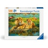 Ravensburger Puzzle 12000220 – Löwen in der Savanne – 500 Teile Puzzle für Erwachsene und Kinder ab 12 Jahren, Tier-Puzzle(Modern)