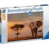 Ravensburger Puzzle Afrikanischer Elefant – 500 Teile Puzzle für Erwachsene(Antik)
