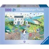 Ravensburger Puzzle Cottage am Fluss – 500 Teile Puzzle für Erwachsene(Haus an der Küste)