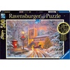 Ravensburger Puzzle Funkelnde Weihnachten – 500 Teile Puzzle für Erwachsene(Scenic)