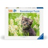 Ravensburger Puzzle Kätzchen in der Wiese – 500 Teile Puzzle für Erwachsene