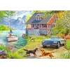 Ravensburger Puzzle Sommerhaus am See – 200 große Puzzle-Teile für Senioren