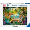 Ravensburger Puzzle Zebras am Wasserloch – 500 Teile Puzzle für Erwachsene(Tiger Family)