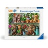 Ravensburger für Erwachsenenpuzzle Katzen im Regal – 500 Teile Puzzle(Modern)