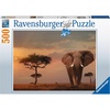 Ravensburger Puzzle Afrikanischer Elefant – 500 Teile Puzzle für Erwachsene(Antik)
