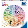 Ravensburger Puzzle Circle of Colors Tiere – Rundes 500 Teile Puzzle(Mehrfarbig)