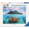 Ravensburger Puzzle Delfine im Korallenriff – 500 Teile Puzzle(Insel und Korallenwelt)