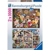 Ravensburger Puzzle Lustige Gelinis – 2×1000 Teile Puzzle für Erwachsene(alte Version)