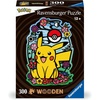 Ravensburger Wooden Puzzle 12000761 – Pikachu – 300 Teile Kontur-Holzpuzzle mit stabilen, individuellen Puzzleteilen und 25 kleinen Holzfiguren = Whimsies, für Pokemon-Fans ab 12 Jahren