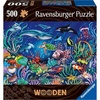 Ravensburger Wooden Puzzle 17515 – Unten im Meer – 500 Teile Holzpuzzle für Erwachsene und Kinder ab 14 Jahren, mit stabilen, individuellen Puzzleteilen und 40 kleinen Holzfiguren (Whimsies)(Single)