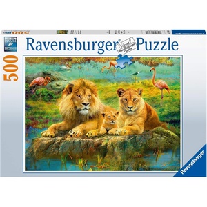 Ravensburger Puzzle 12000220 – Löwen in der Savanne – 500 Teile Puzzle für Erwachsene und Kinder ab 12 Jahren, Tier-Puzzle(Antik)