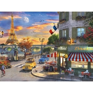 Ravensburger Puzzle Abends in Paris – 500 Teile Puzzle für Erwachsene(Romantisches Paris)