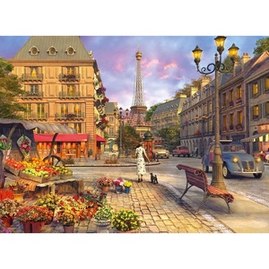 Ravensburger Puzzle Abends in Paris – 500 Teile Puzzle für Erwachsene(Spaziergang in Paris)