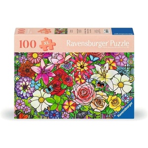 Ravensburger Puzzle Blumenfenster – 100 große Puzzle-Teile für Senioren