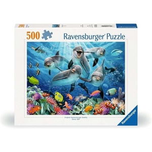 Ravensburger Puzzle Delfine im Korallenriff – 500 Teile Puzzle(Mehrfarbig)