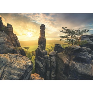 Ravensburger Puzzle Erleuchtung – Elbsandsteingebirge – 1000 Teile Puzzle(Modern)