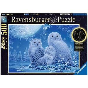 Ravensburger Puzzle Eulen im Mondschein – 500 Teile Puzzle für Erwachsene(Retro)