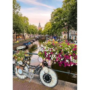Ravensburger Puzzle Fahrrad und Blumen in Amsterdam – 1000 Teile Puzzle(Modern)