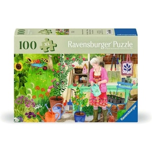 Ravensburger Puzzle Gartenarbeit – 100 große Puzzle-Teile für Senioren