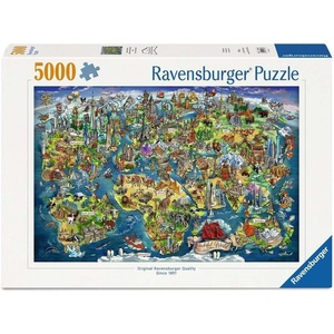 Ravensburger Puzzle Historische Weltkarte – 5000 Teile Puzzle(Yellow)