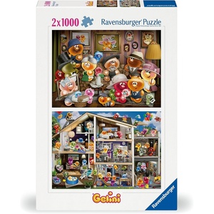 Ravensburger Puzzle Lustige Gelinis – 2×1000 Teile Puzzle für Erwachsene(Modern)