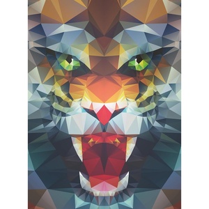 Ravensburger Puzzle Löwe aus Polygonen – 500 Teile Puzzle für Erwachsene(Antik)