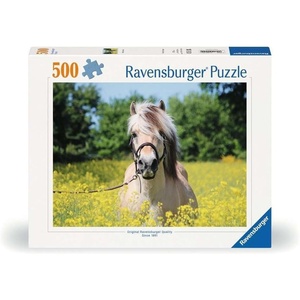 Ravensburger Puzzle Pferd im Rapsfeld – 500 Teile Puzzle für Erwachsene(Klassisch)