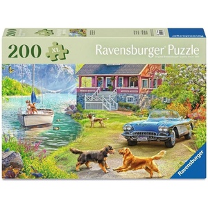 Ravensburger Puzzle Sommerhaus am See – 200 große Puzzle-Teile für Senioren