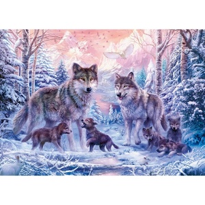 Ravensburger Puzzle Zebras am Wasserloch – 500 Teile Puzzle für Erwachsene(Arktische Wölfe)