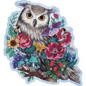 Ravensburger Wooden Puzzle 17511 – Geheimnisvolle Eule – 150 Teile Kontur-Holzpuzzle mit stabilen Puzzleteilen und 15 kleinen Holzfiguren = Whimsies, für Erwachsene und Kinder ab 10 Jahren